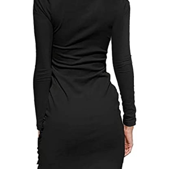 Women's VNeck Dress Tie Waist Ruched Bodycon Mini Dress
( brand new in package ) - Picture 4 of 5